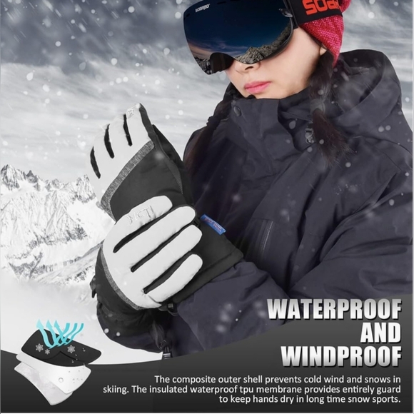 NWT Womens MCTi Black and White Winter Gloves - Picture 3 of 8